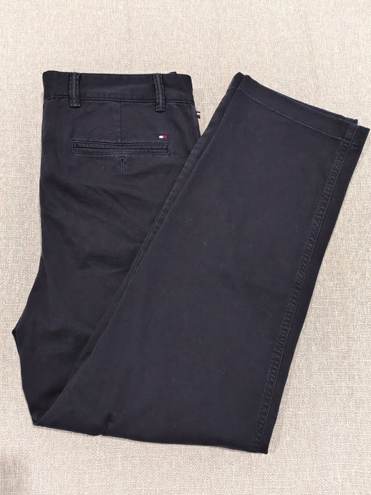 Tommy Hilfiger Chino Pants Mens 33x32 Navy Blue Straight Leg Casual