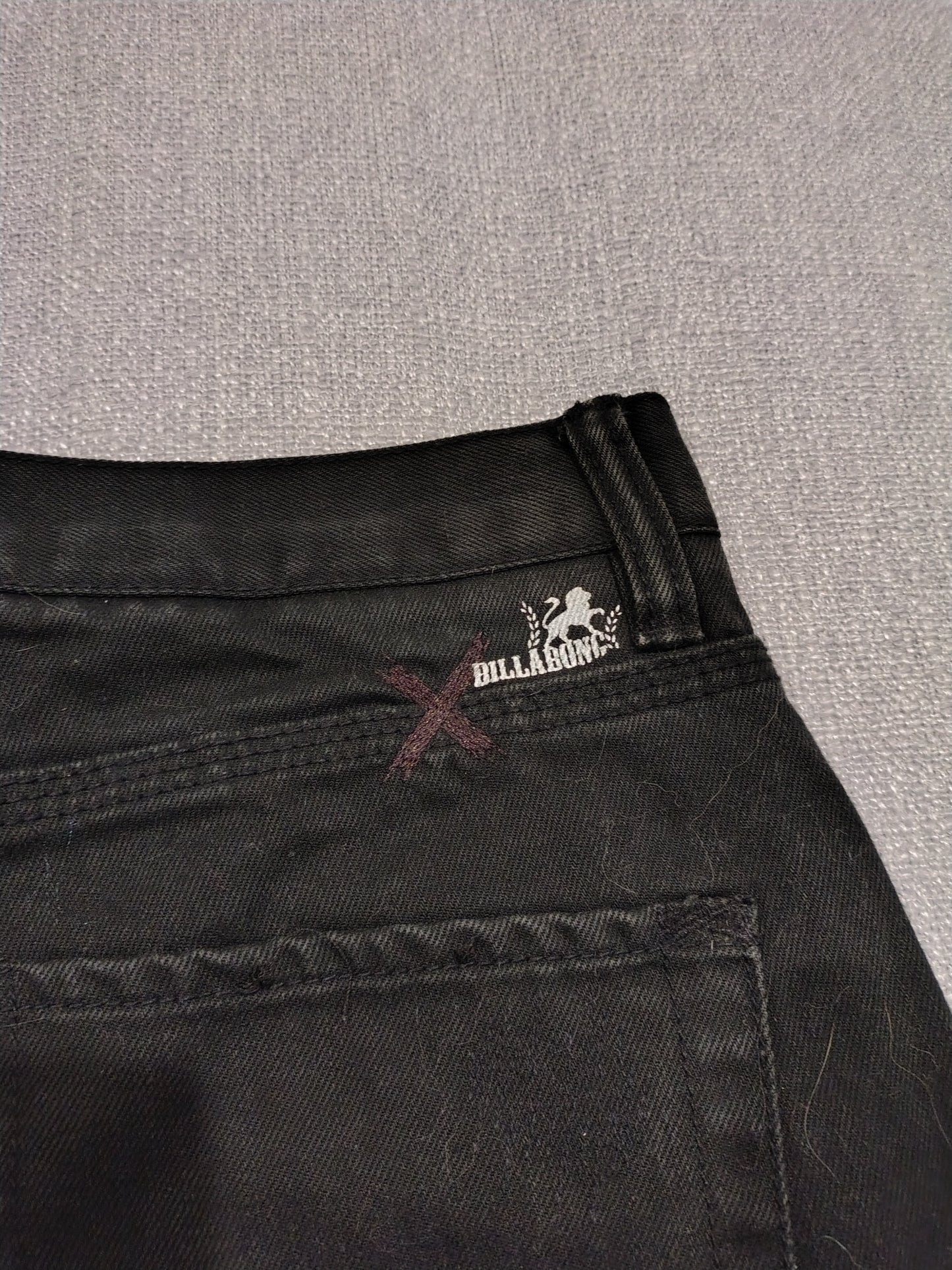 Billabong Denim Jeans Mens W30 Black Straight Leg Skate Jeans